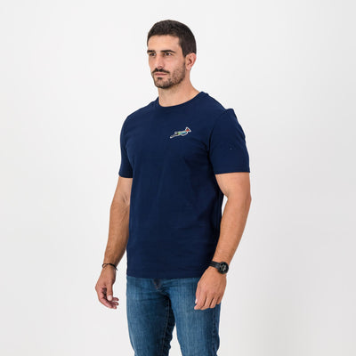 Springboks Flag Bok Regular Crew Tee-Navy
