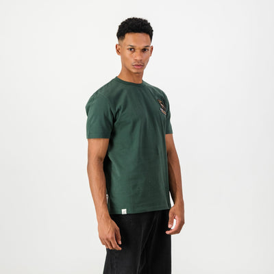 Springboks Shield Badge Regular Crew Tee-OS Green