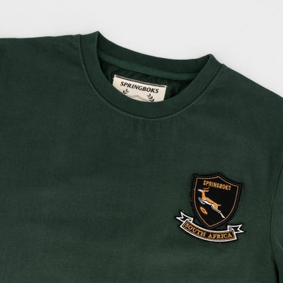 Springboks Shield Badge Regular Crew Tee-OS Green
