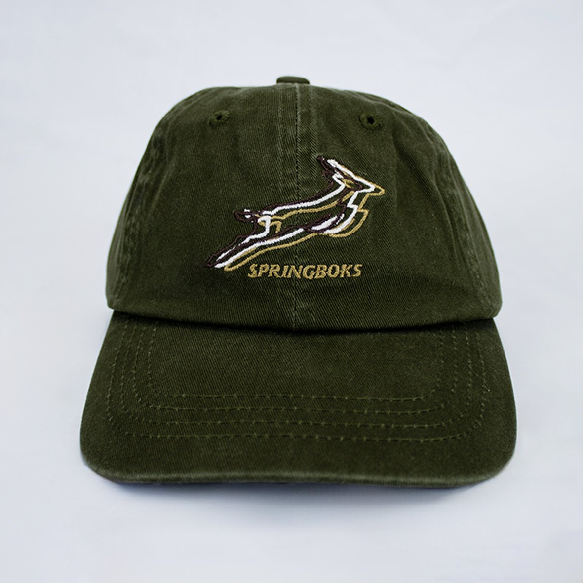 Springboks Triple Bok Dad Cap-Military Olive