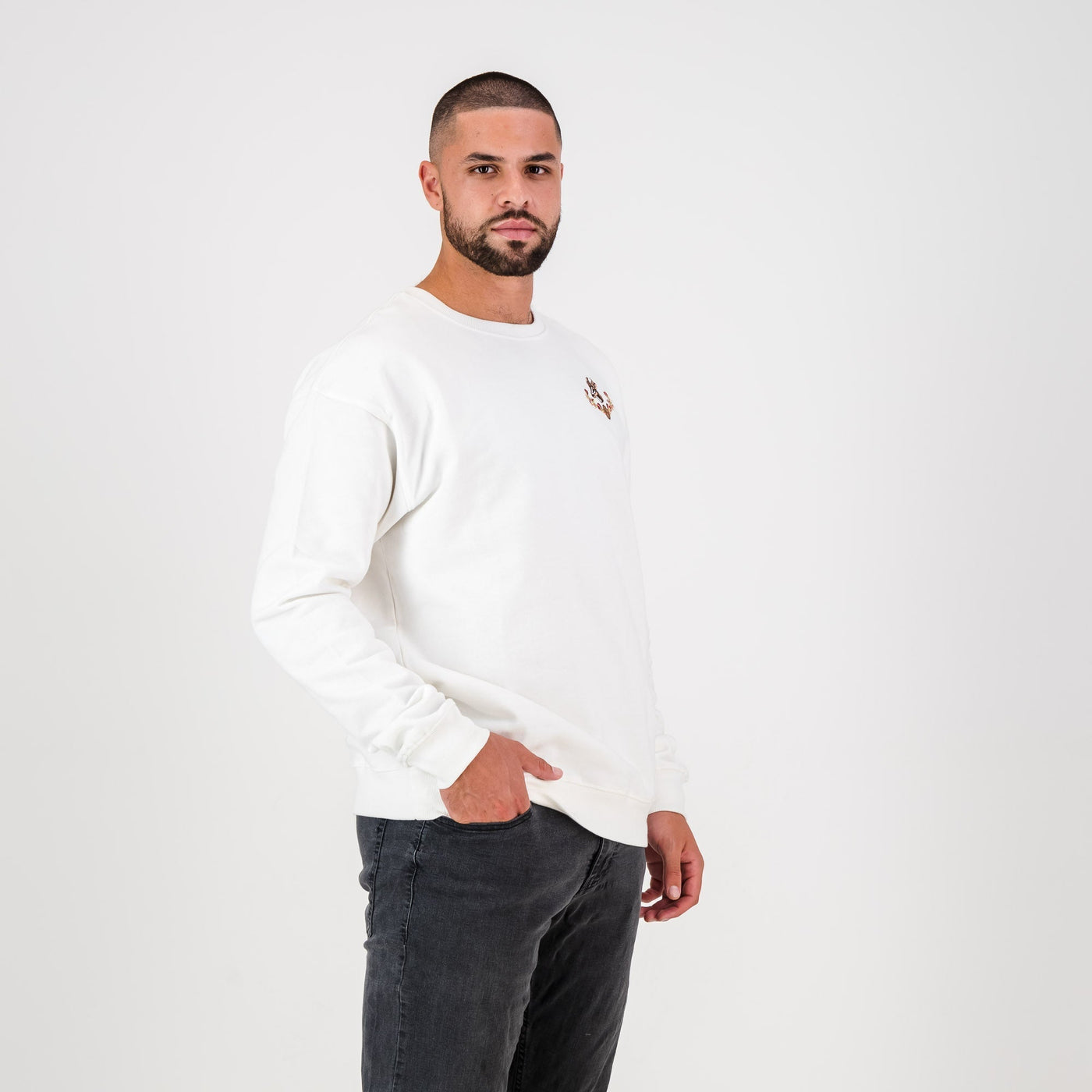 Springboks Wreath Crew Neck Sweat-Cloud Dancer