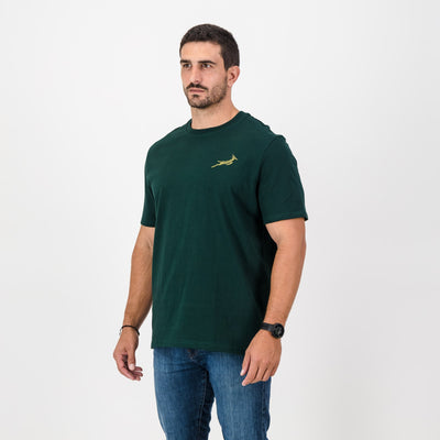 Springboks Zig Zag Bok Regular Crew Tee-OS Green