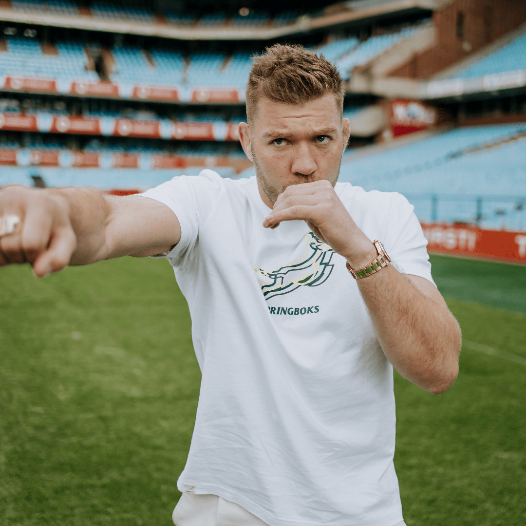 Springboks Triple Bok Regular Crew Tee-White