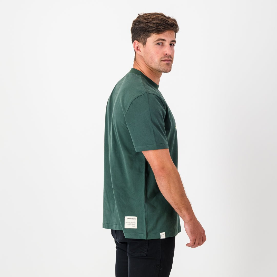 Springboks Triple Bok Regular Crew Tee-OS Green