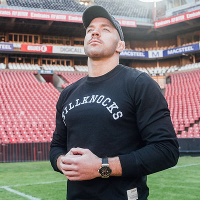 Stillknocks Word Crew Neck Sweat Old-Black