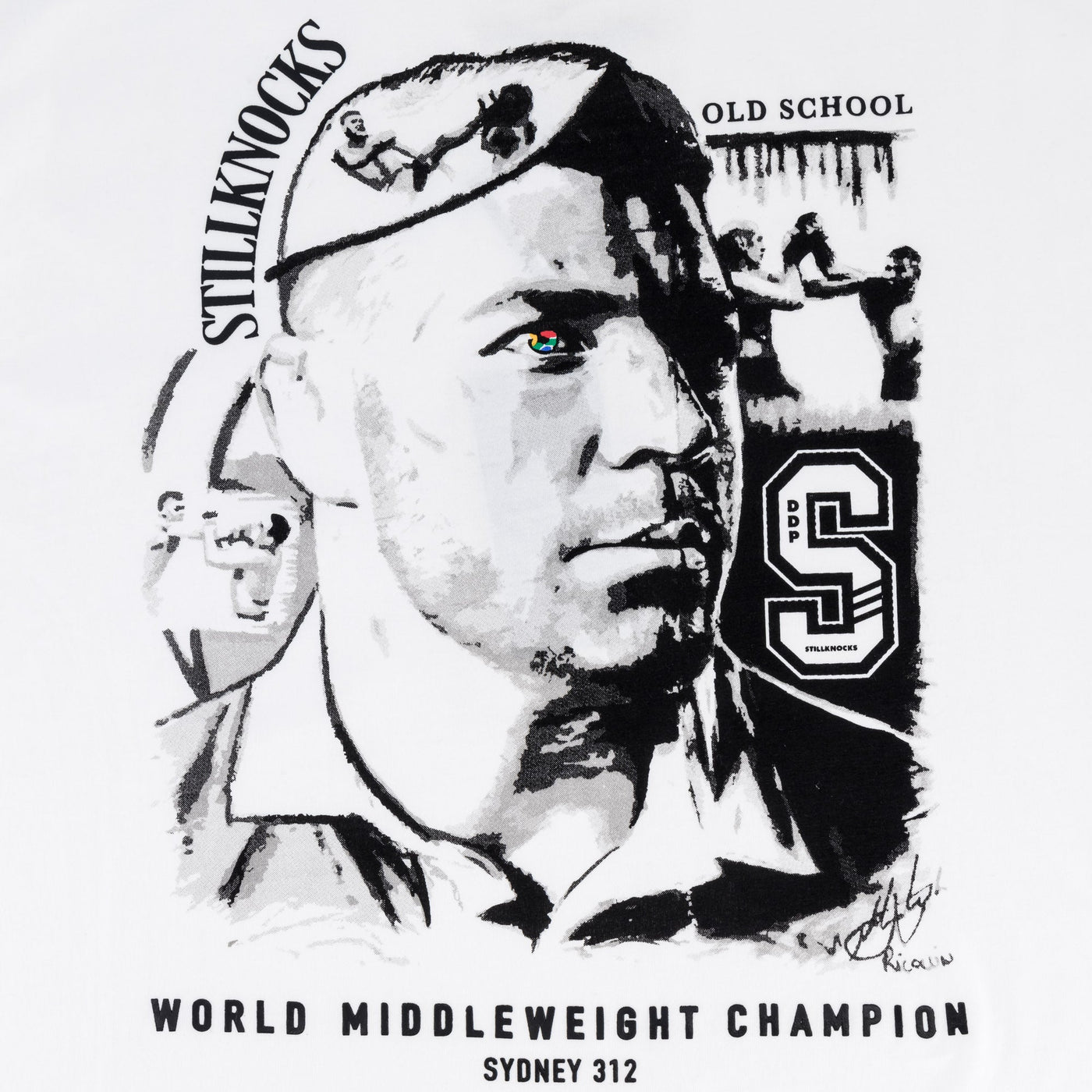 Stillknocks OG Artwork Boxy Crew Tee-White