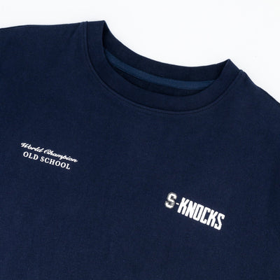 Stillknocks S-Knocks Boxy Crew Tee-Navy