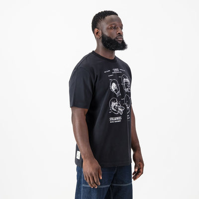 Stillknocks Technical Regular Crew Tee-Black