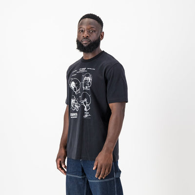 Stillknocks Technical Regular Crew Tee-Black