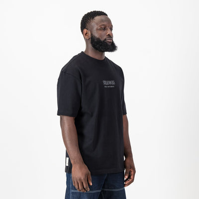 Stillknocks Graphic Boxy Crew Tee Old-Black