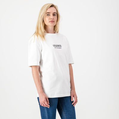 Stillknocks Graphic Boxy Crew Tee Old-White