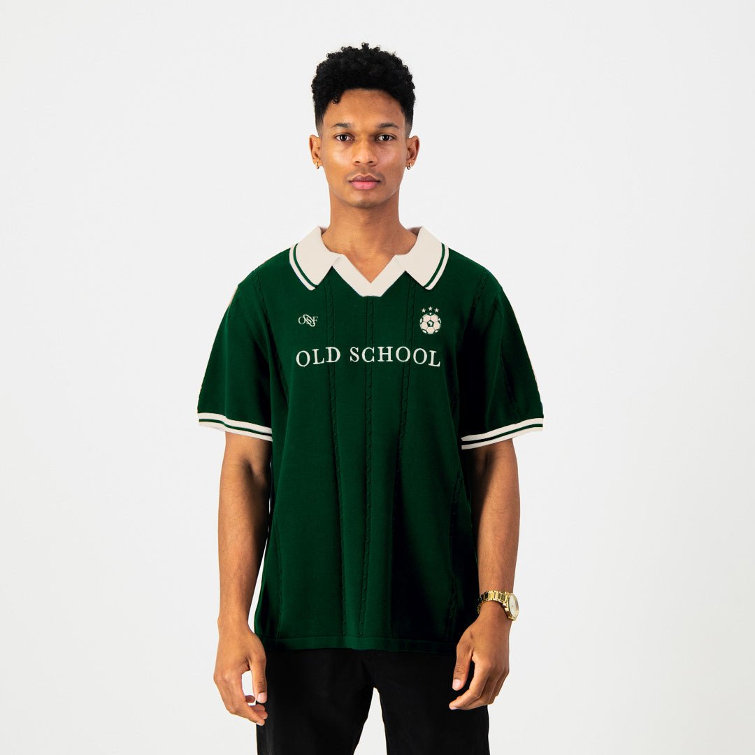 Old School Football SS Knit-OS Green