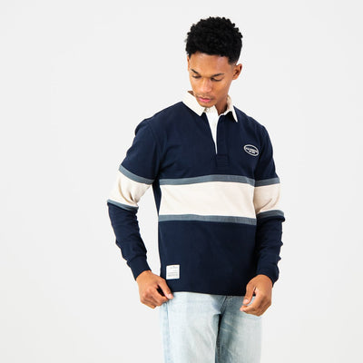 Old School C&S LS Rugby Jersey-Navy