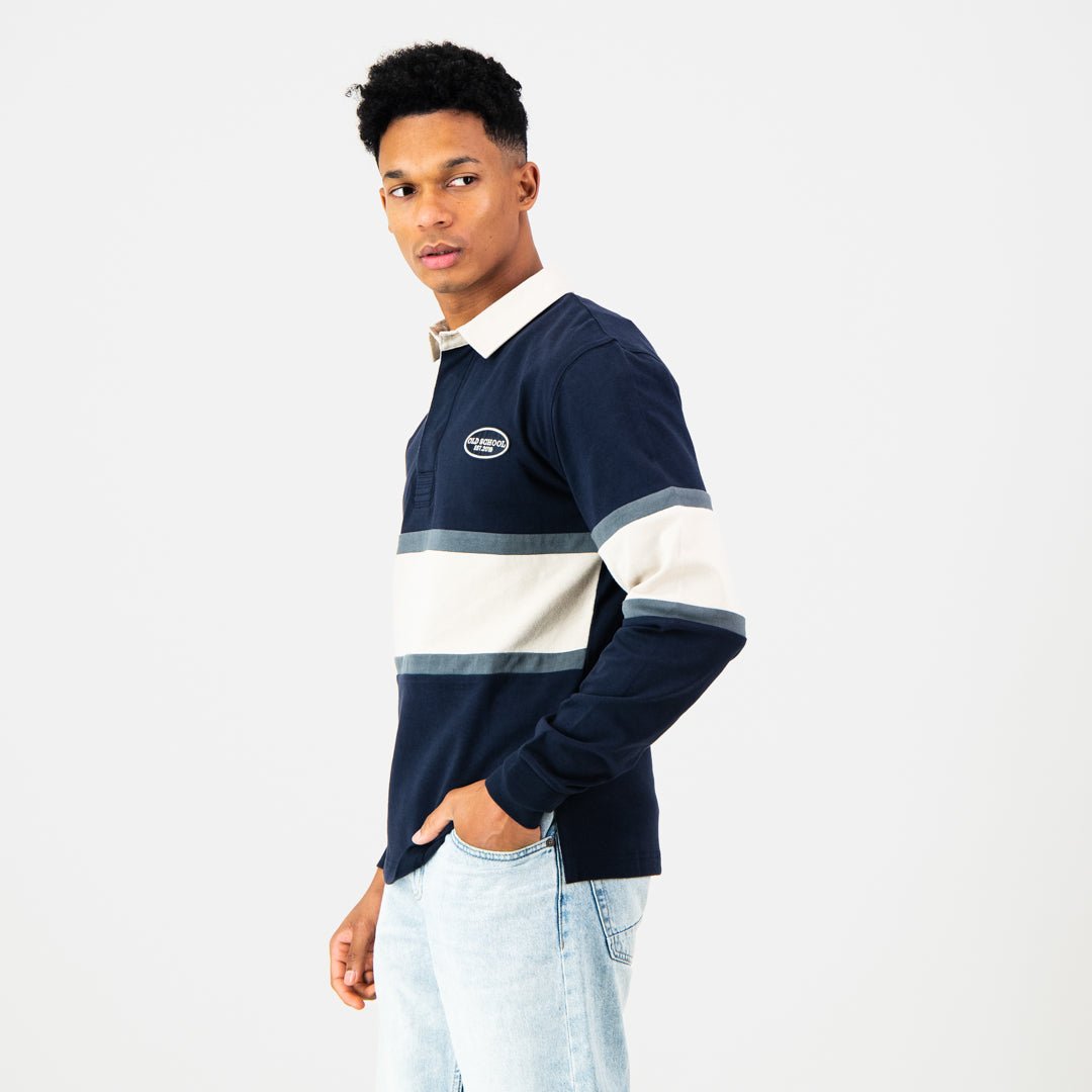 Old School C&S LS Rugby Jersey-Navy